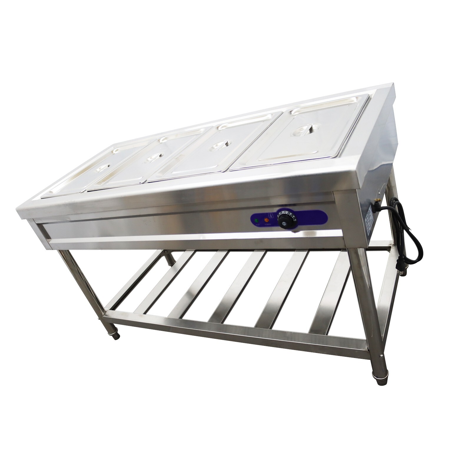 Commercial 4-Pans Bain-Marie Buffet Steam Table Buffet Food Warmer 110V 1500W