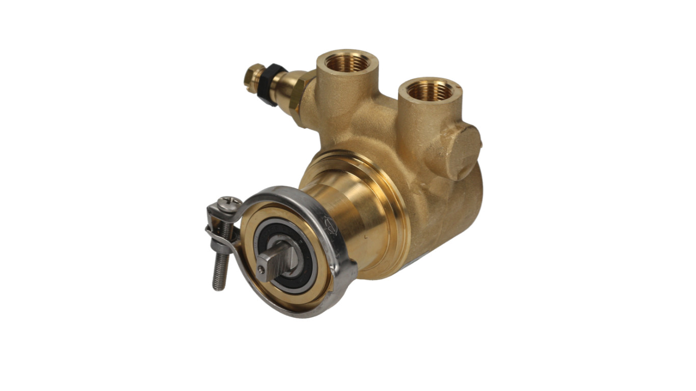 Espresso Machine Rotoflow Rotary Vane Water Pump 3/8 BSP, Clamp, Flat Pin, NSF