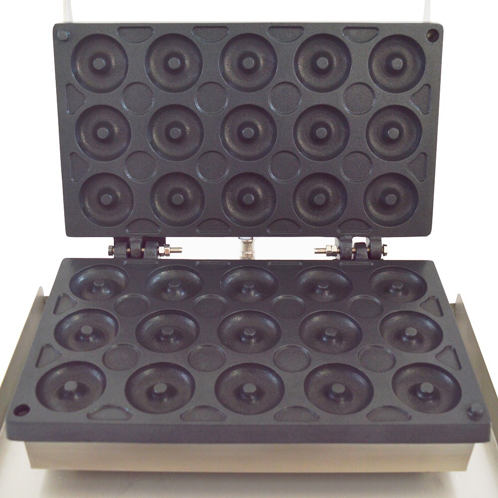 Commercial Electric Waffle Donut Machine 15 Doughnuts 1750W 110V 1.85″ 15 Dounts
