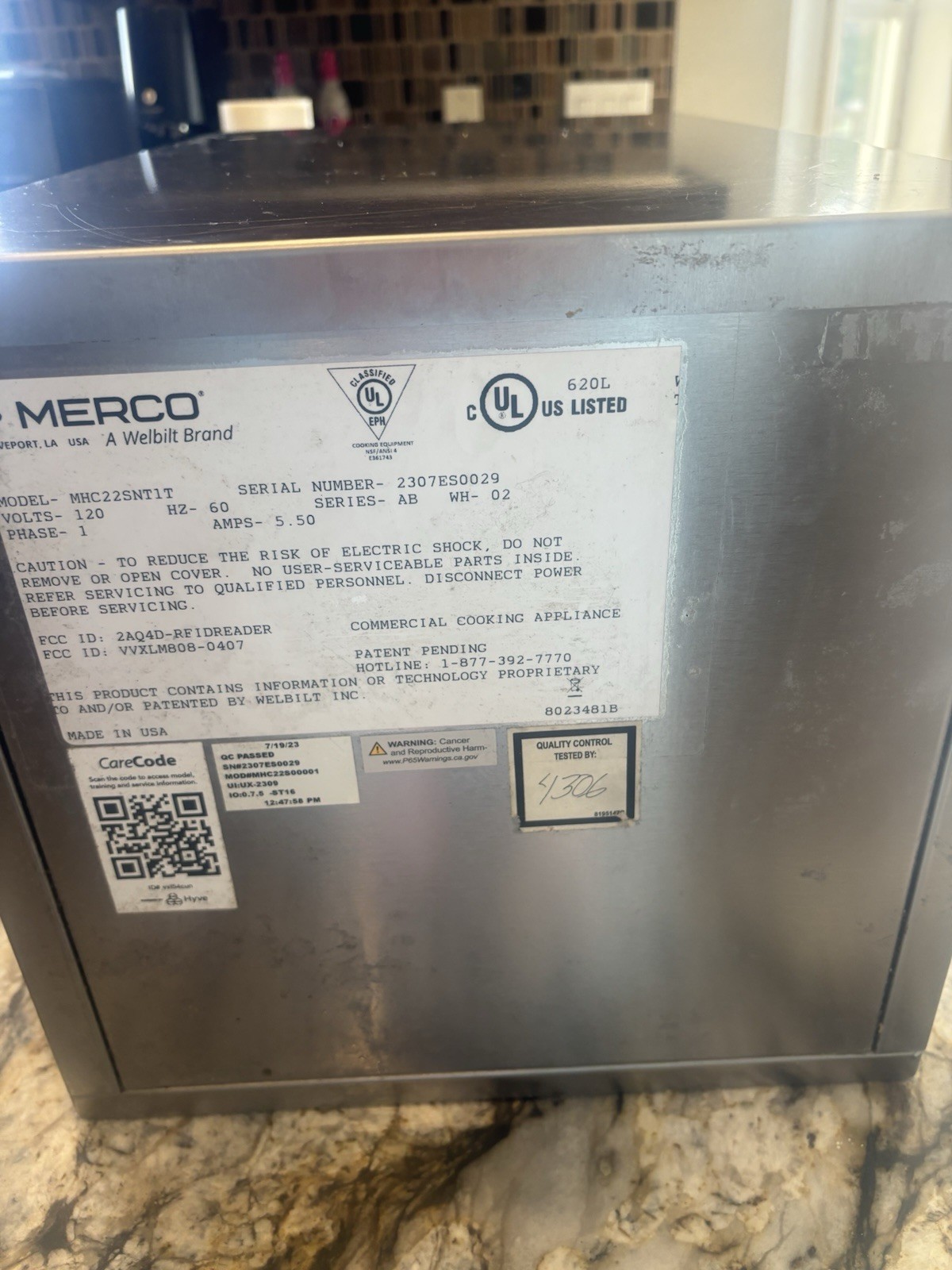 Merco Countertop Food Warmer SS Open Shelf 1/2 Size MHC22SNT1T