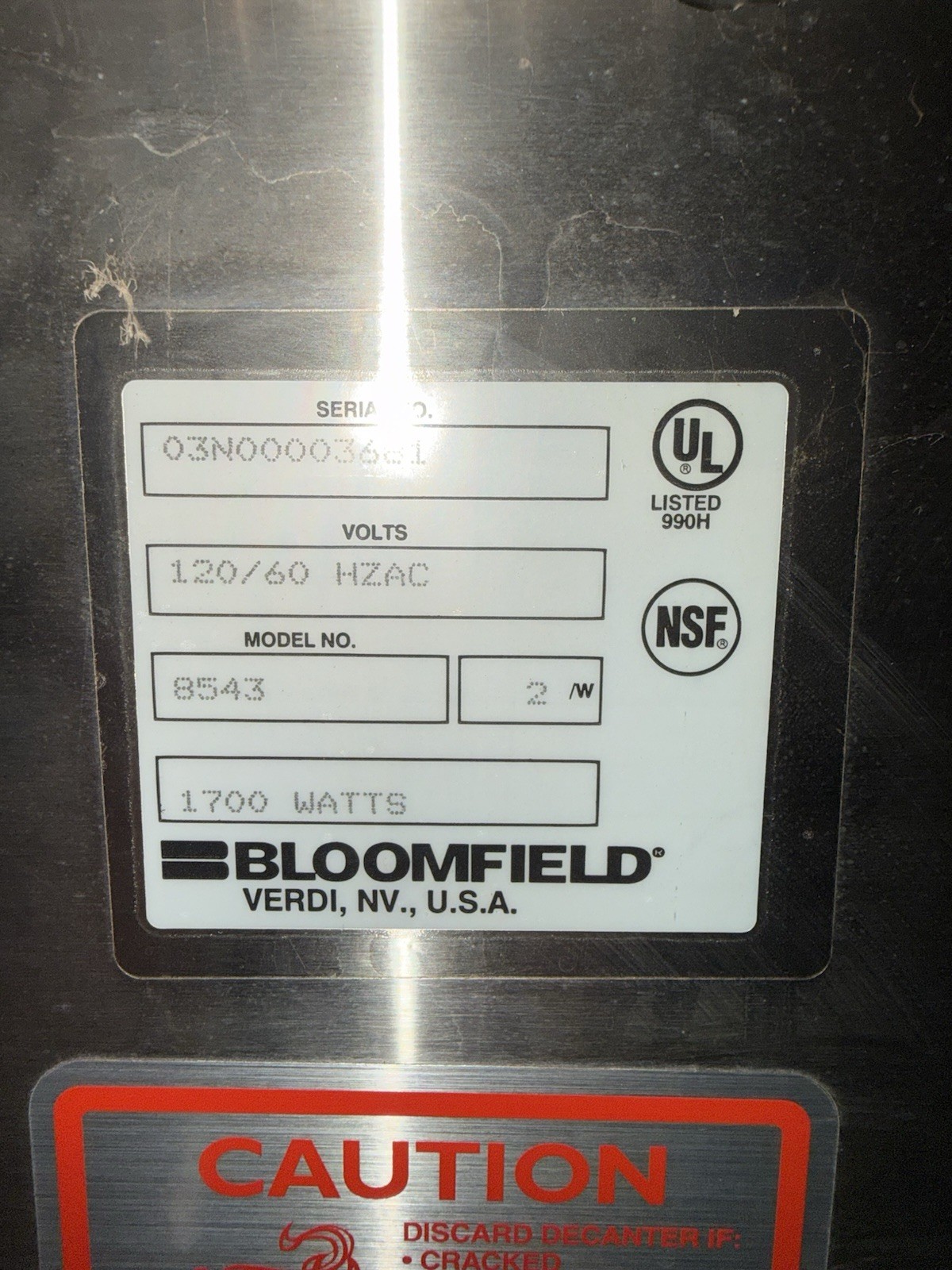 Bloomfield Koffee King Coffee Maker and Pot Warmer Restaurant Style Coffee Maker
