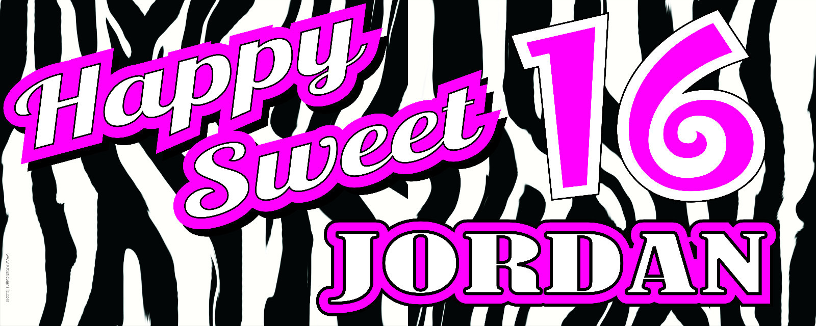 EVENT PARTY BANNER 30″ x 48″ Vinyl Banner Sign Personalized Outdoor or Indoor