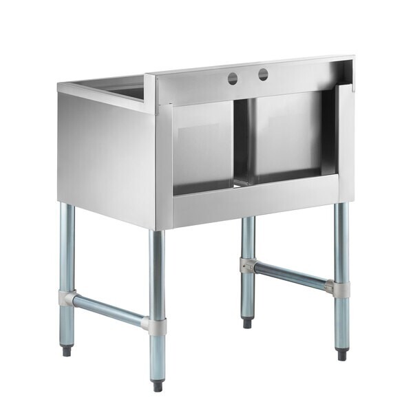 18″W x 26″L Stainless Steel Two Bowl Commercial Underbar Hand Sink