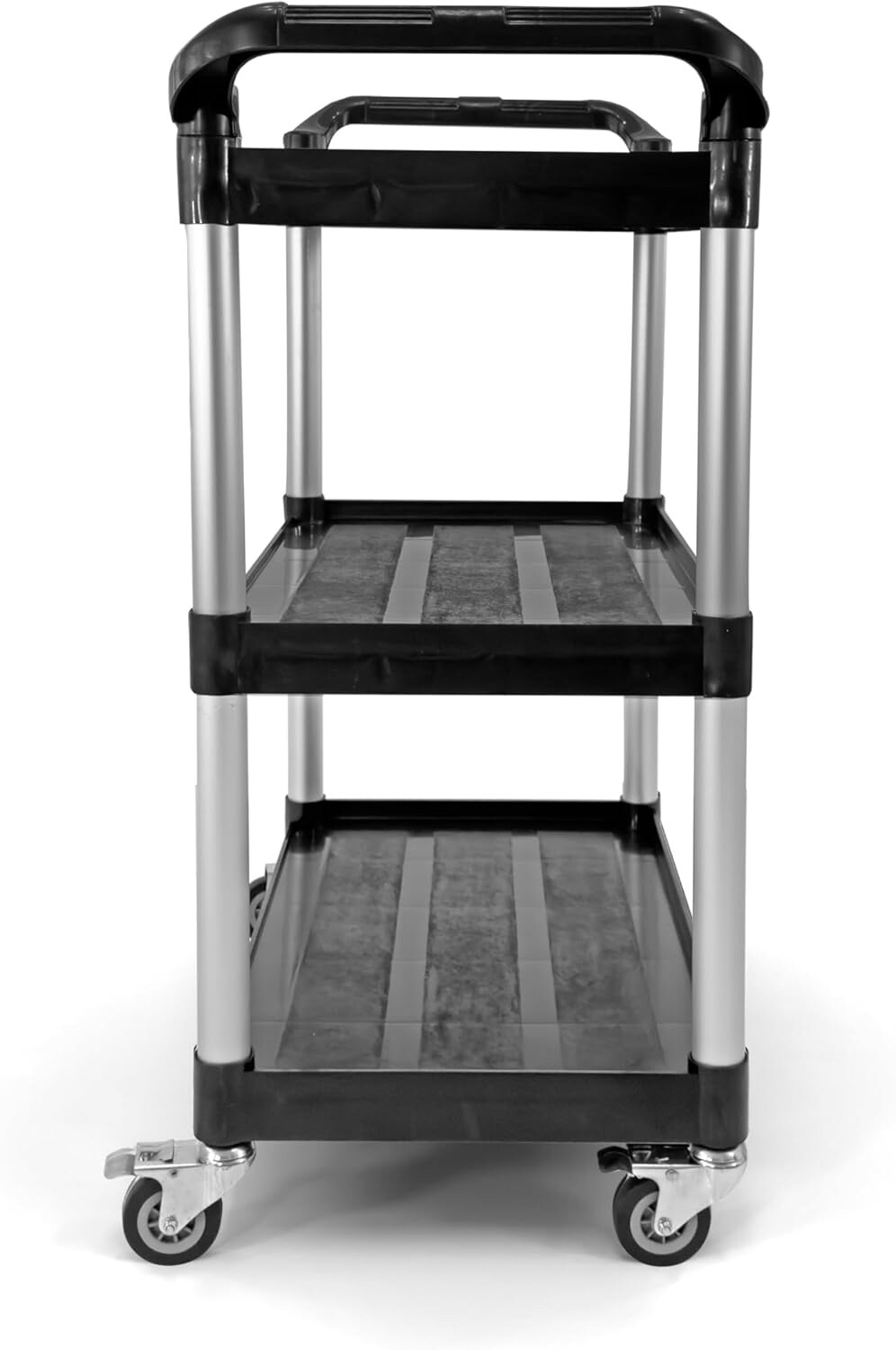 Commercial 3-Shelf Rolling Service Utility Cart | Capacity 390 lbs. | 37″ x 33″
