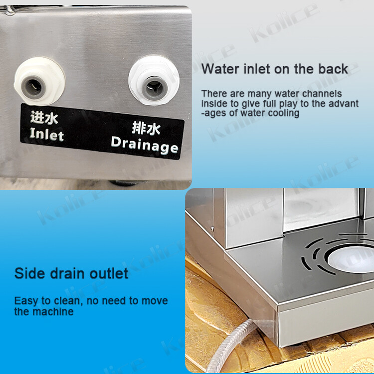Kolice Commercial Ice Shaving Machine Snowflake Machine Automatically Water Cool