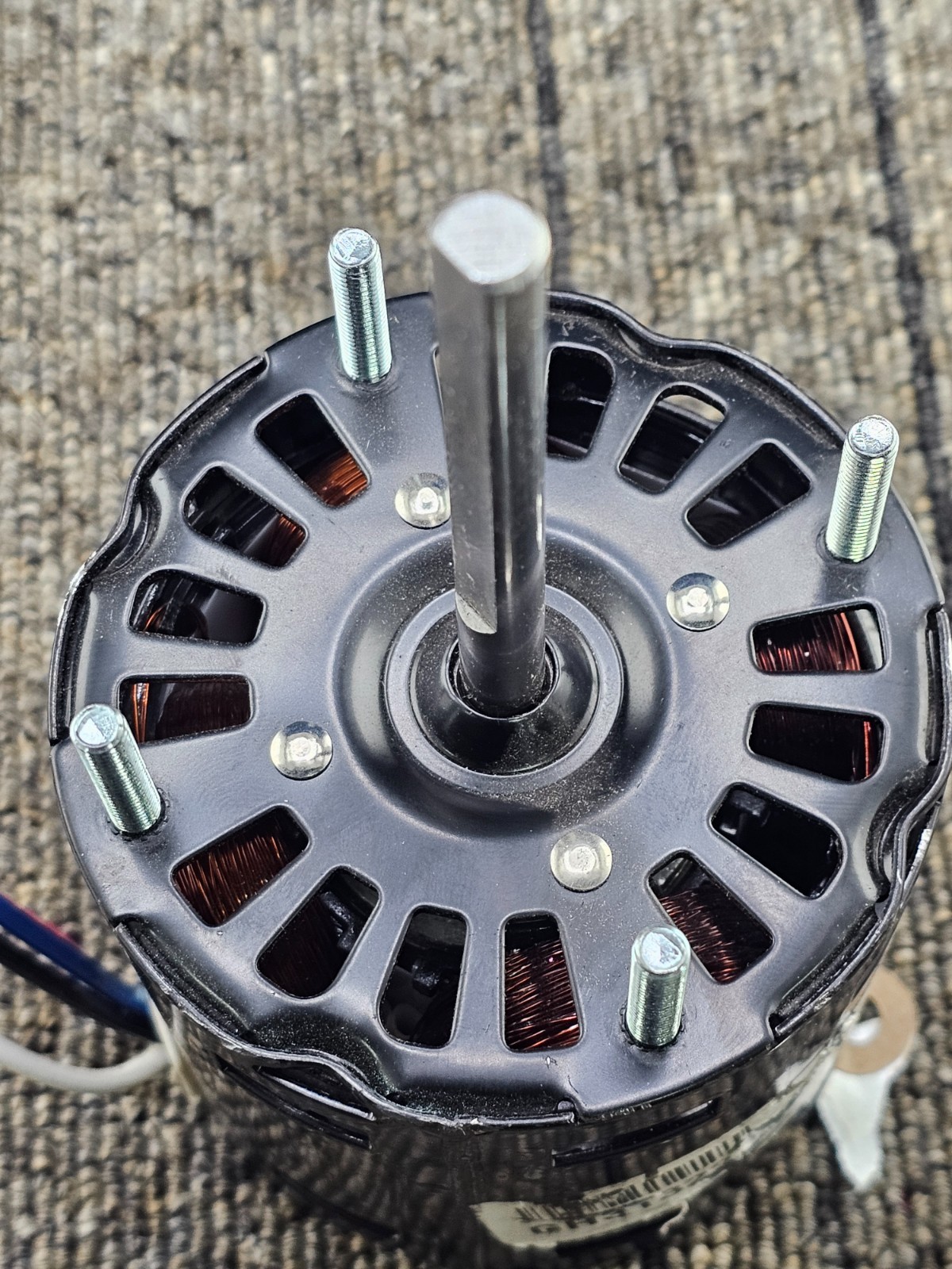 GREENHECK 313224: 1/30 HP, 3-Speed Thru-Bolt Fan Motor 115V, 60Hz, 1 Phase