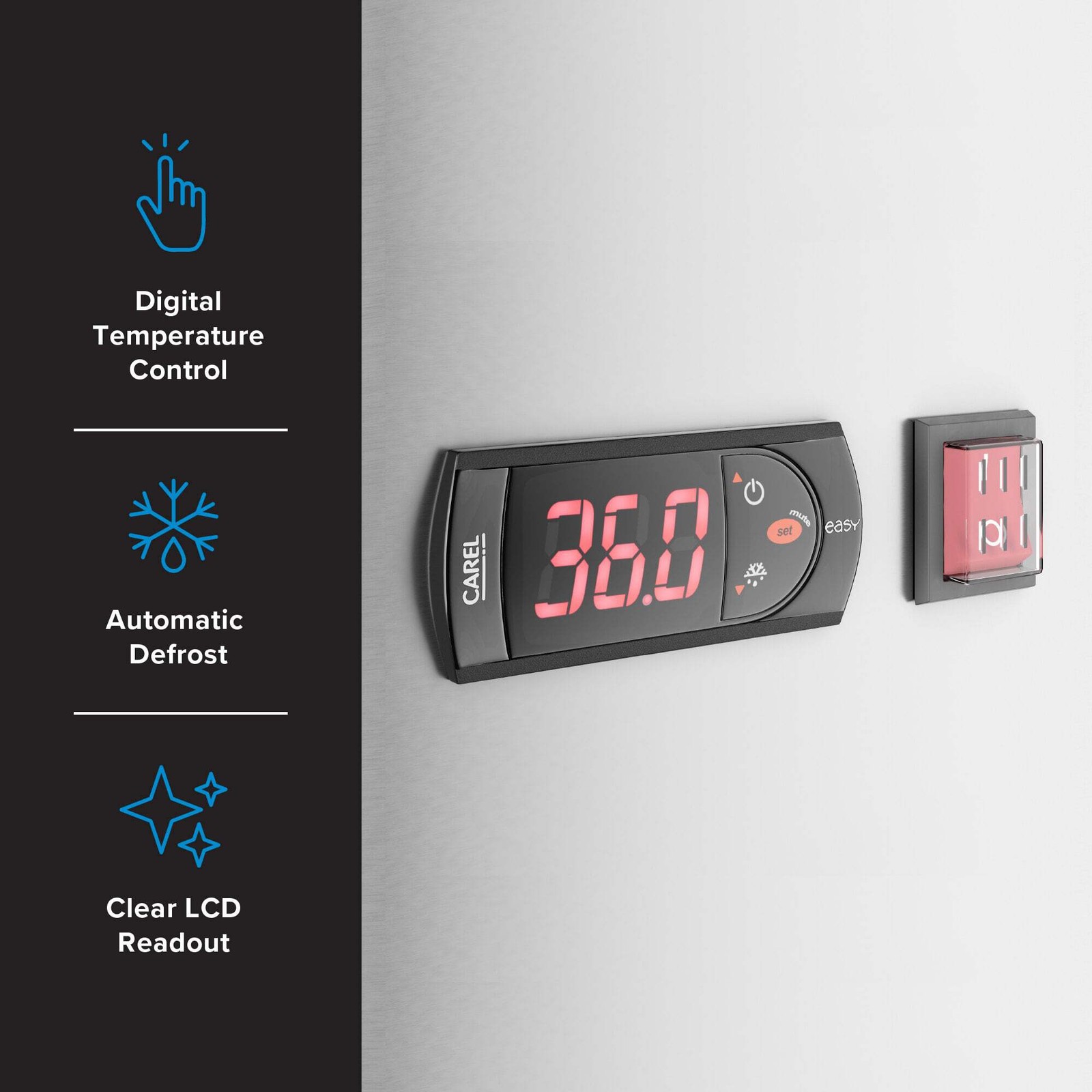 54″ Solid Door Reach-In Refrigerator