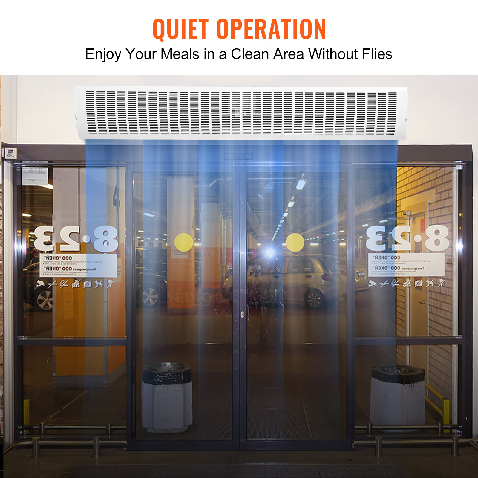 VEVOR Commercial Indoor Air Curtain 60″ Door Air Curtain 2 Speeds 2100CFM