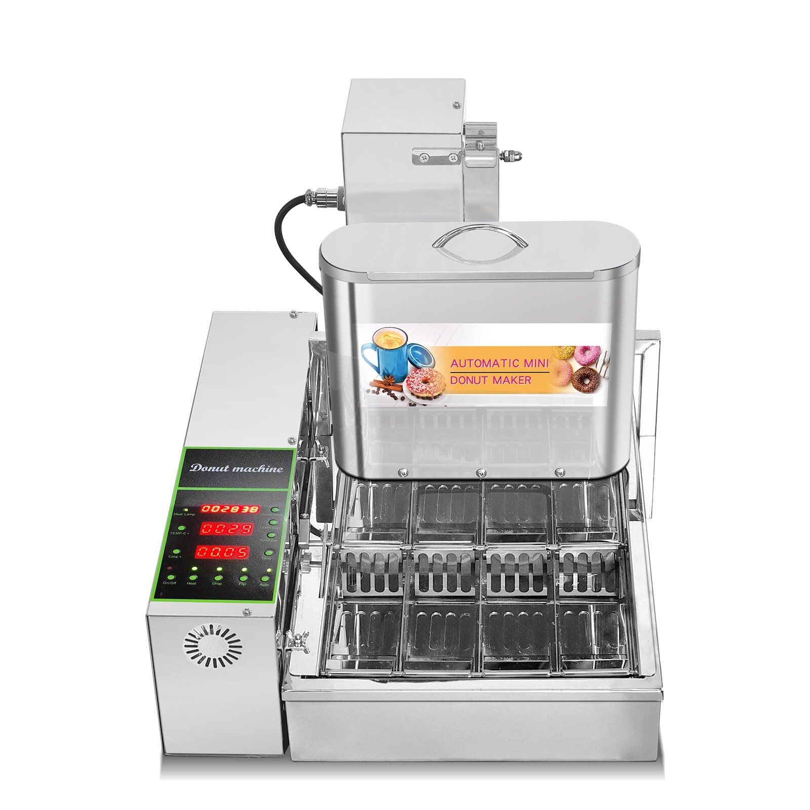 Kolice 4 Rows Automatic Doughnut Maker, Donut Machine,Donuts Frying Machine