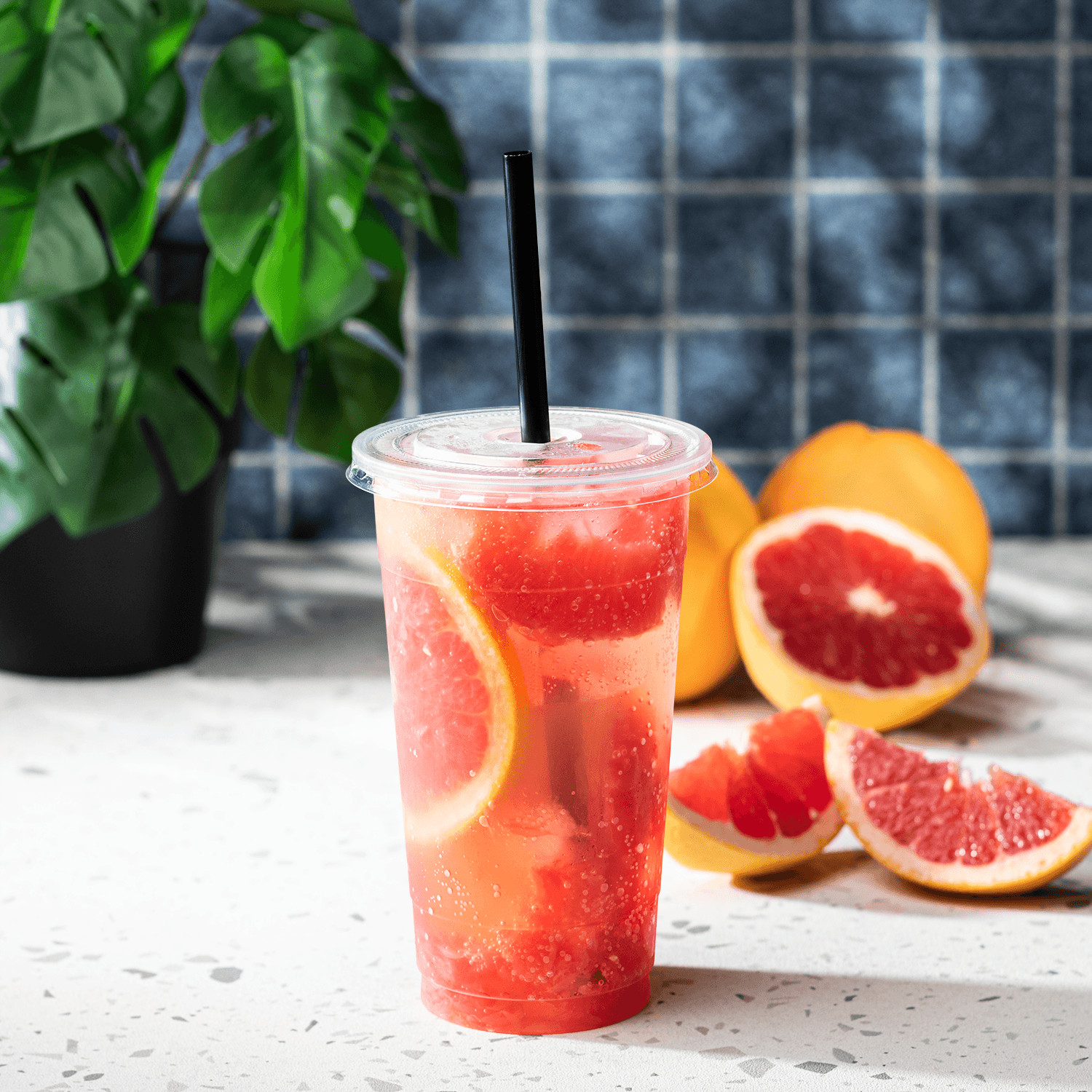 Karat 24oz PP Plastic U-Rim Cold Cups (95mm) – 1,000 ct, C1012 (Karat)