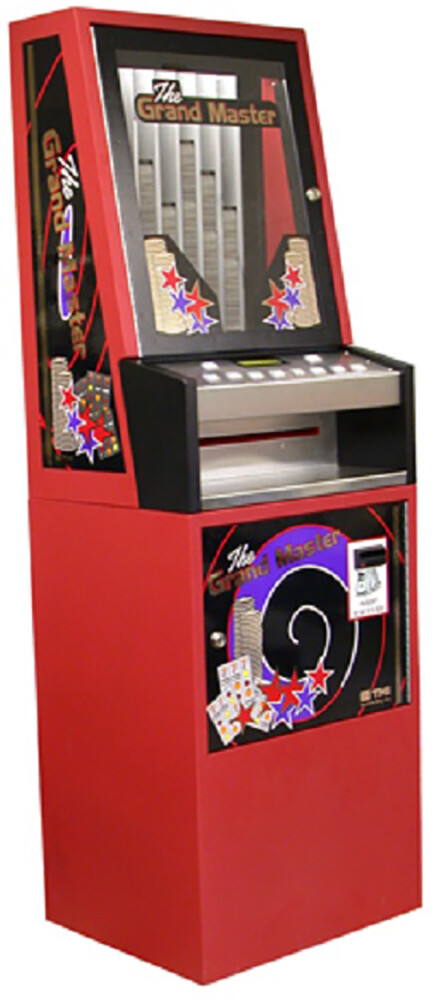 Red Grand Master 8 Column Lottery Pull Tab Vending Machine – $50 – $100