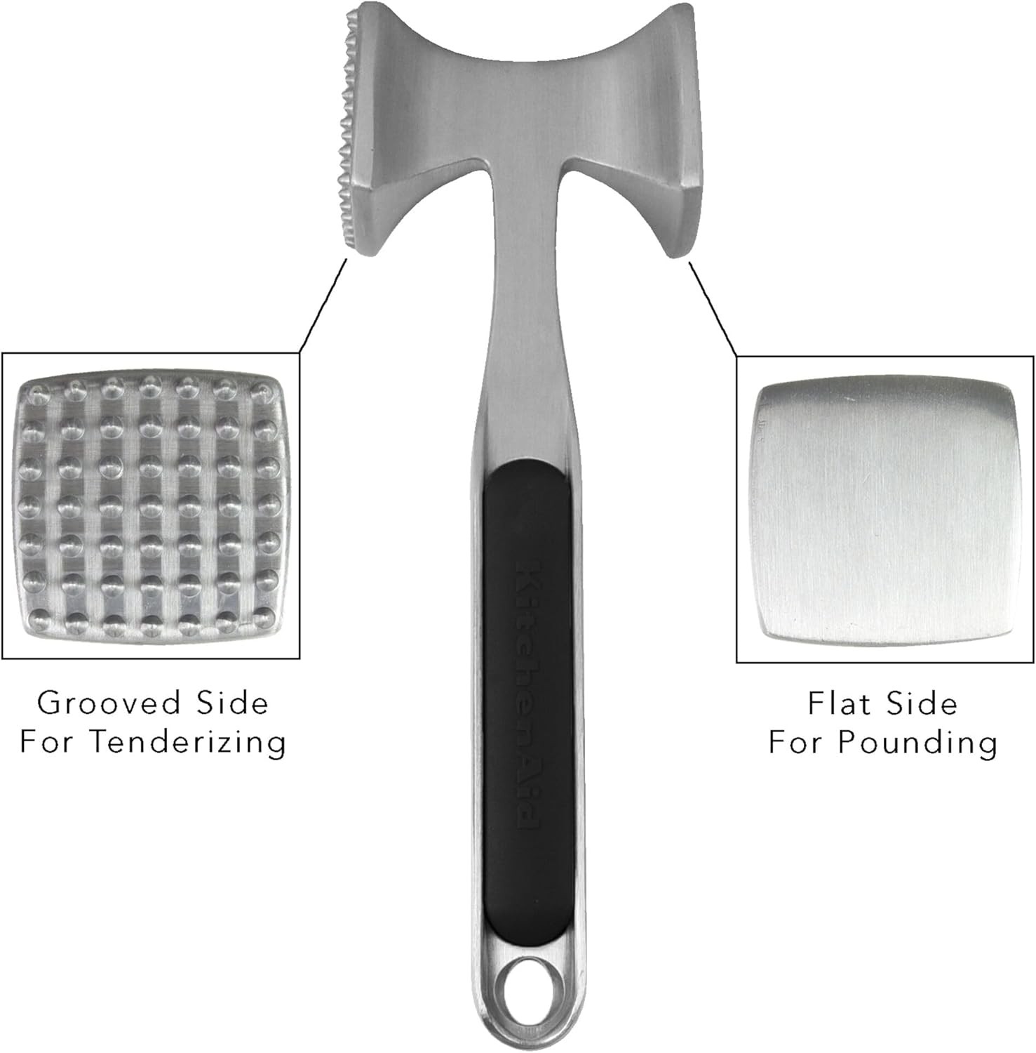 KitchenAid Multi Sided Meat Tenderizer, Black with Hang Hole