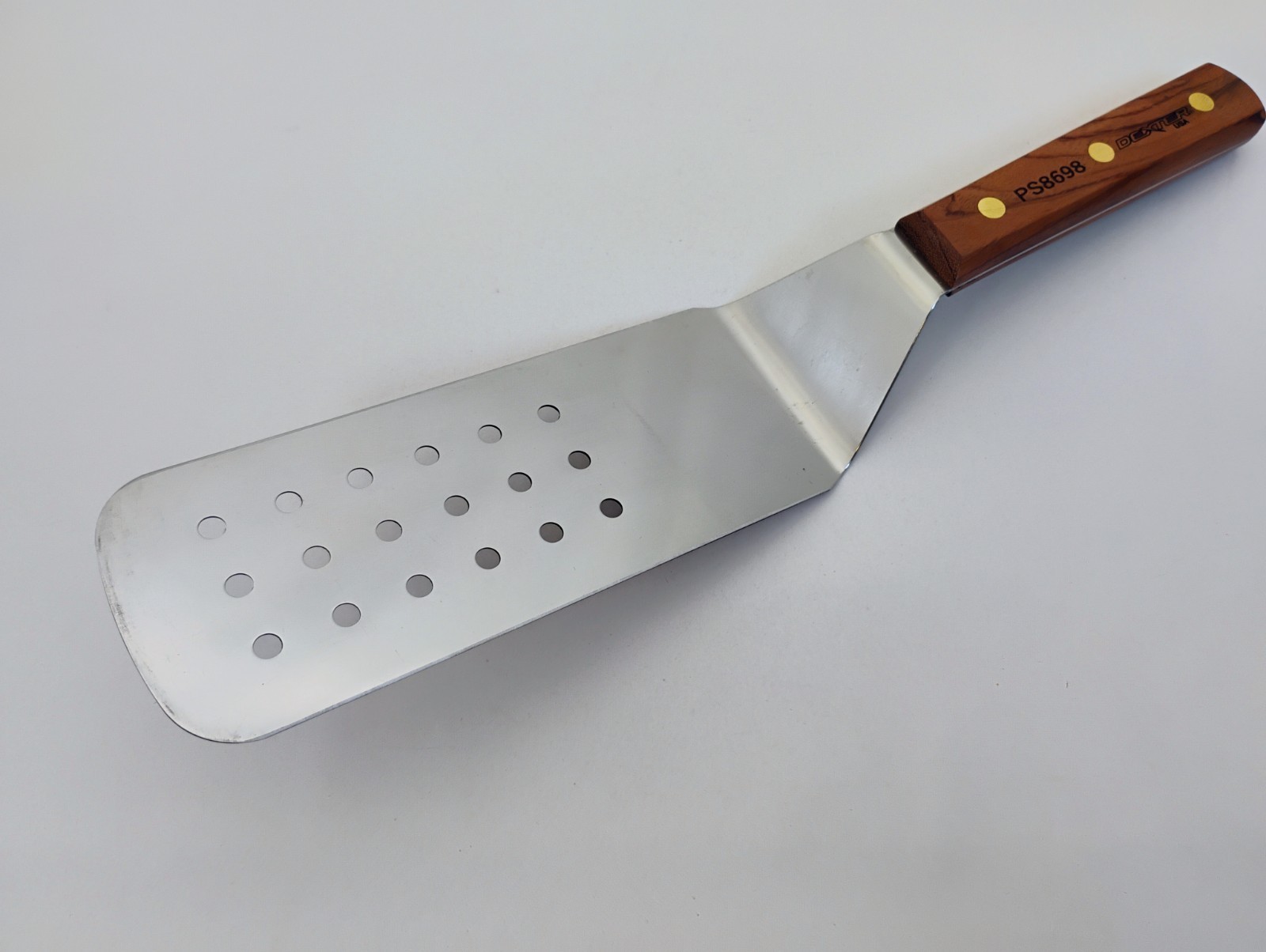 Dexter USA 8X3 Perforated Spatula Turner Stainless Wood Handle PS8698 Factory2nd