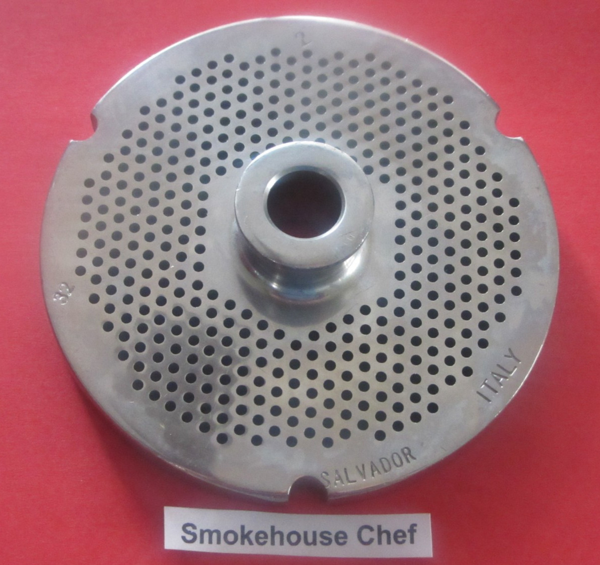 OUR BEST ITALY #32 x (2mm) MINCED MEAT holes Meat Grinder Plate WITH HUB