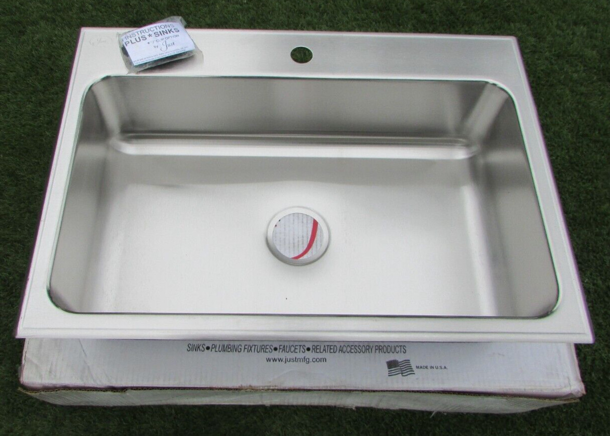 Just SL2231A1 – 22″ x 31″ x 7.5″, 1-Bowl 1-Hole Stainless Steel Kitchen Sink