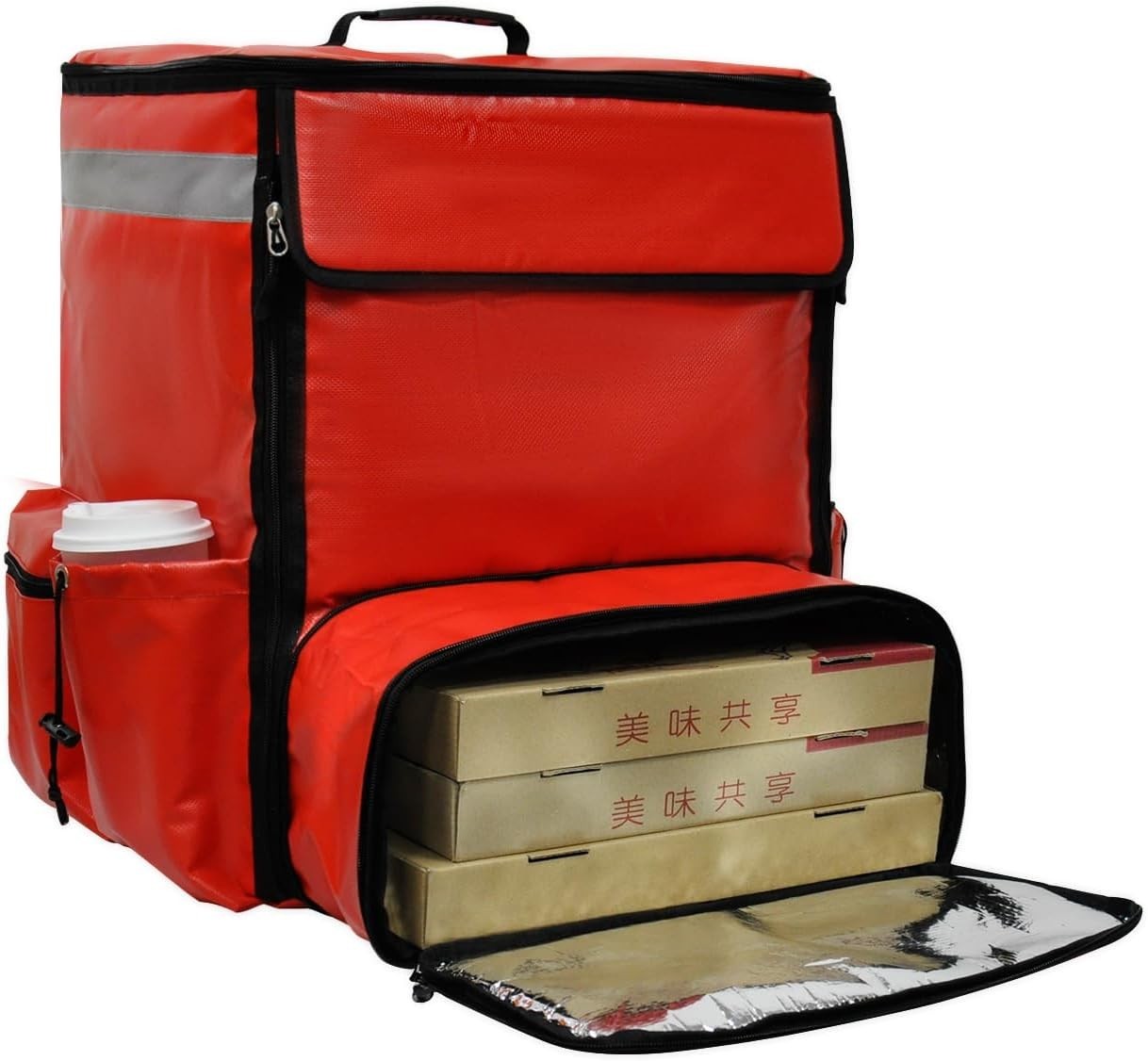 70L XL Large Insulated Food Delivery Backpack Expandable with 4 Cups Holders …