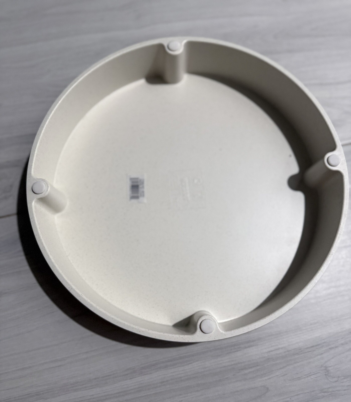 2- HUBERT Round Marble Look Display Riser White – 12″Dia x 2″H