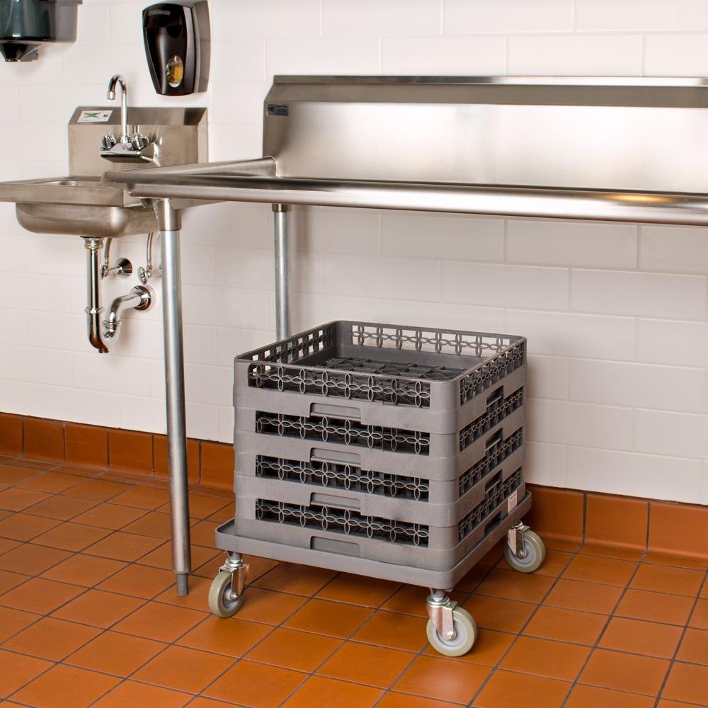 Commercial Restaurant Dishwasher Gray Dish Glass Rack Dolly Shelf Cart Full Size