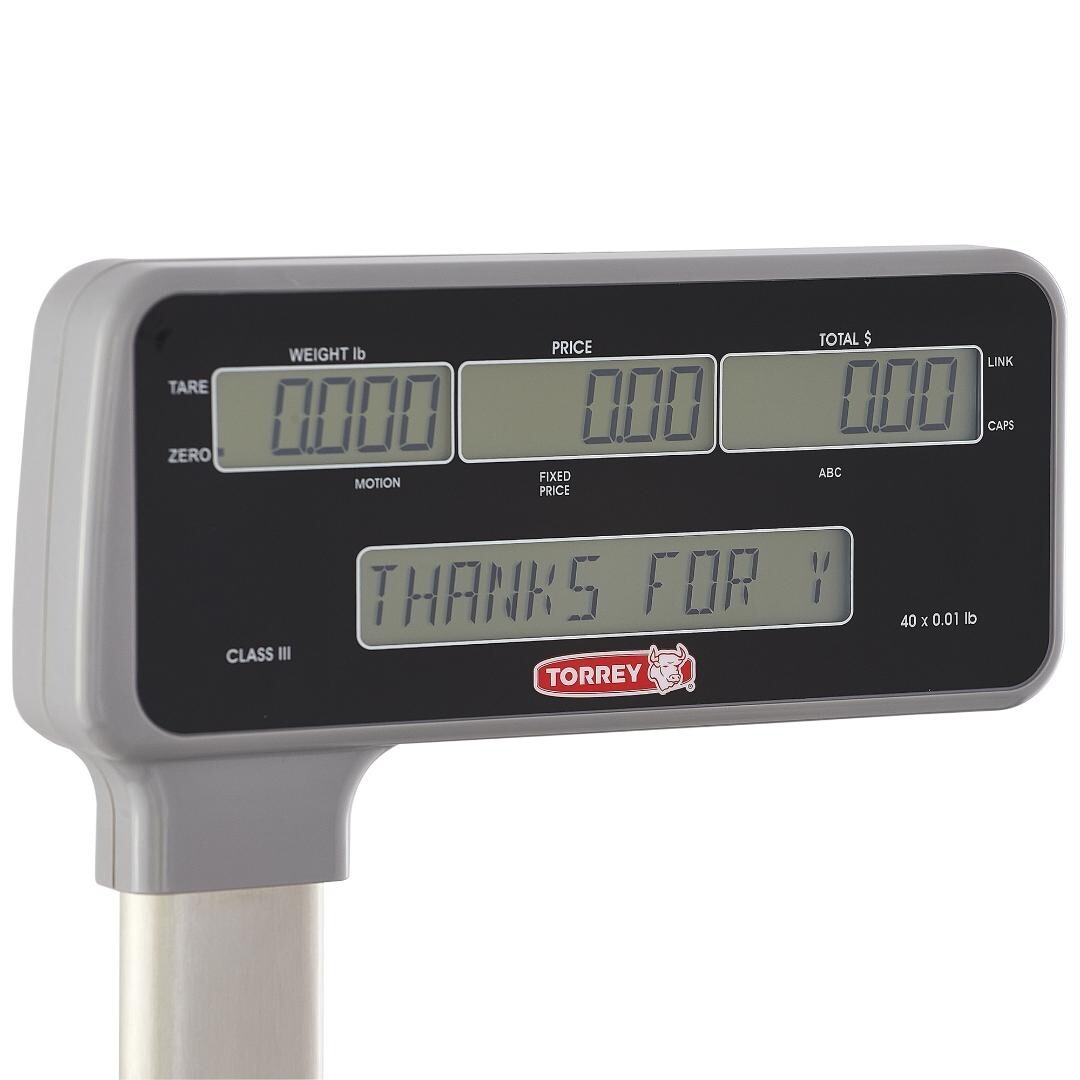 Torrey W-LABE-40LP 40 lb. Wi-Fi Price Computing Scale NTEP, Case of Blank Label
