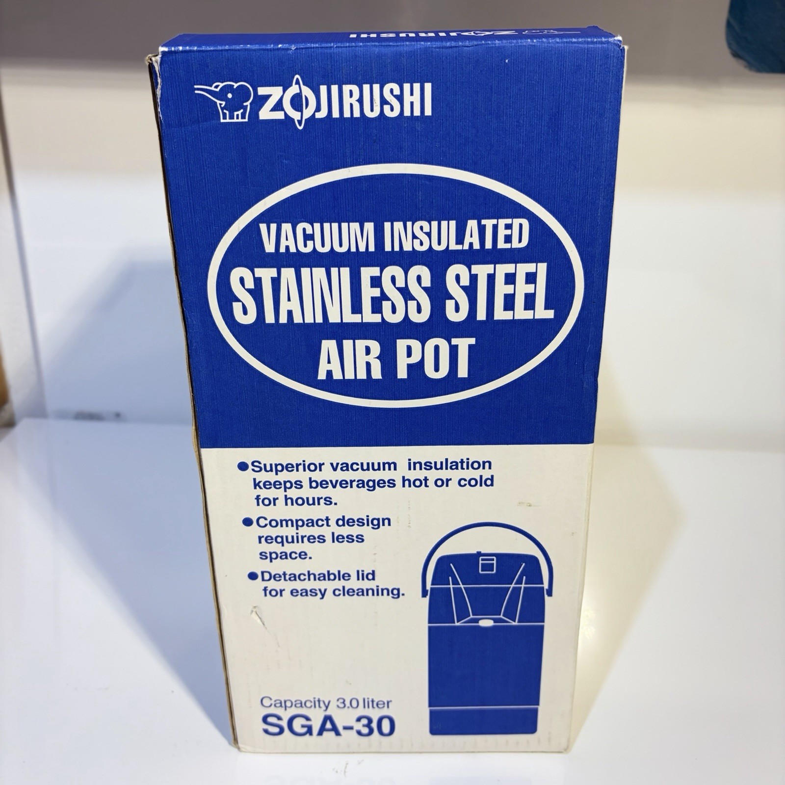 Zojirushi SGA-30 Vacuum Insulated Stainless Steel Liner Lever Airpot 3.0L