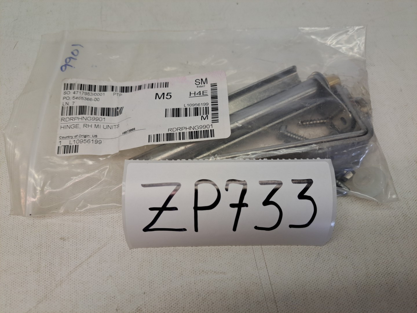 Randell RDRPHNG9901 right-hand door hinge assembly NEW, no box