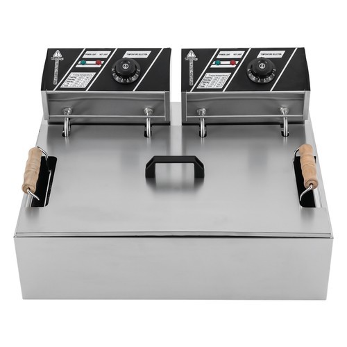 3400w Commercial Electric Deep Fryer 6l+6l Dual Tank Commercial W/ Fry Basket US