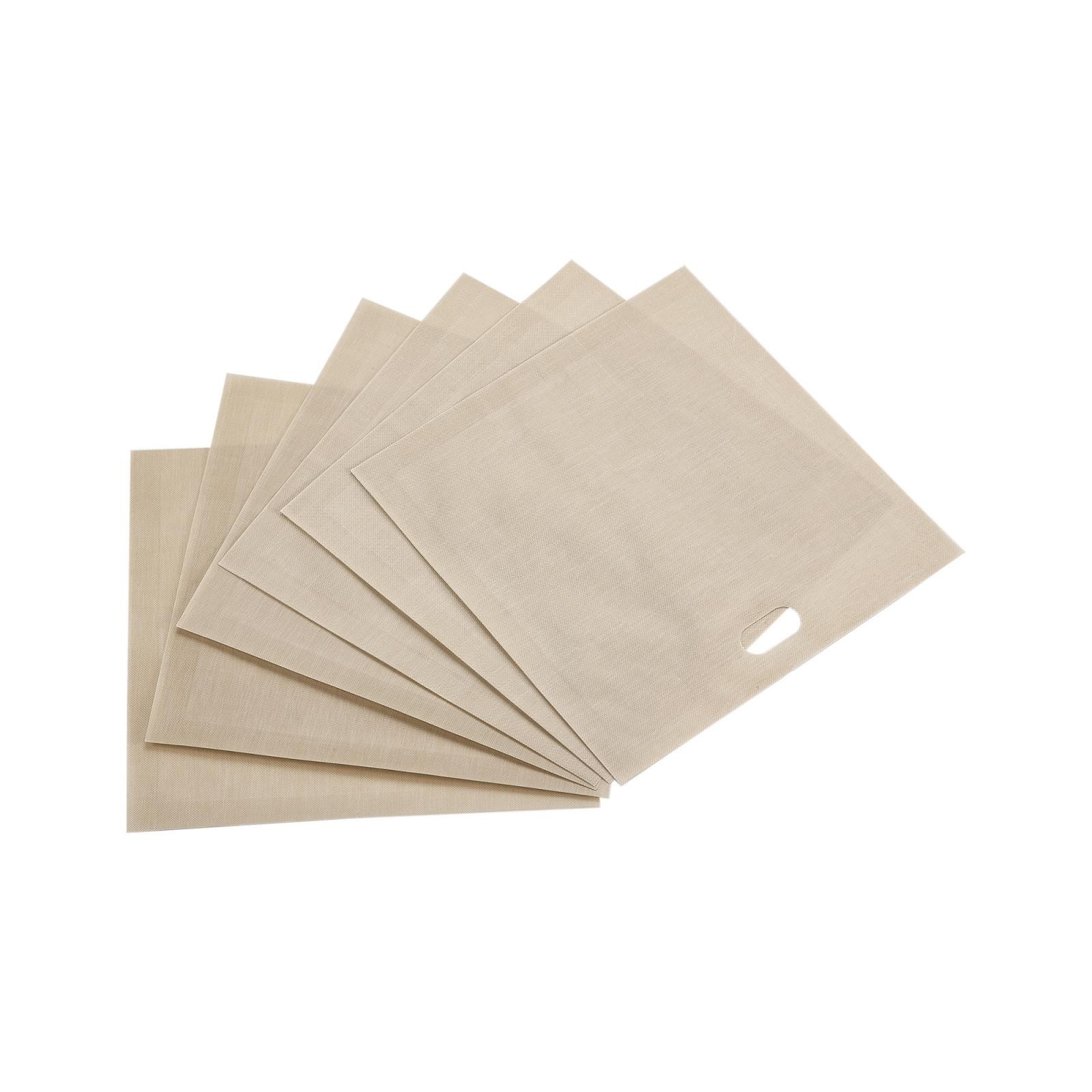 Non-Stick 160*165mm Toaster Bags Washable PTFE Heat Resistant Bags 6 Pcs