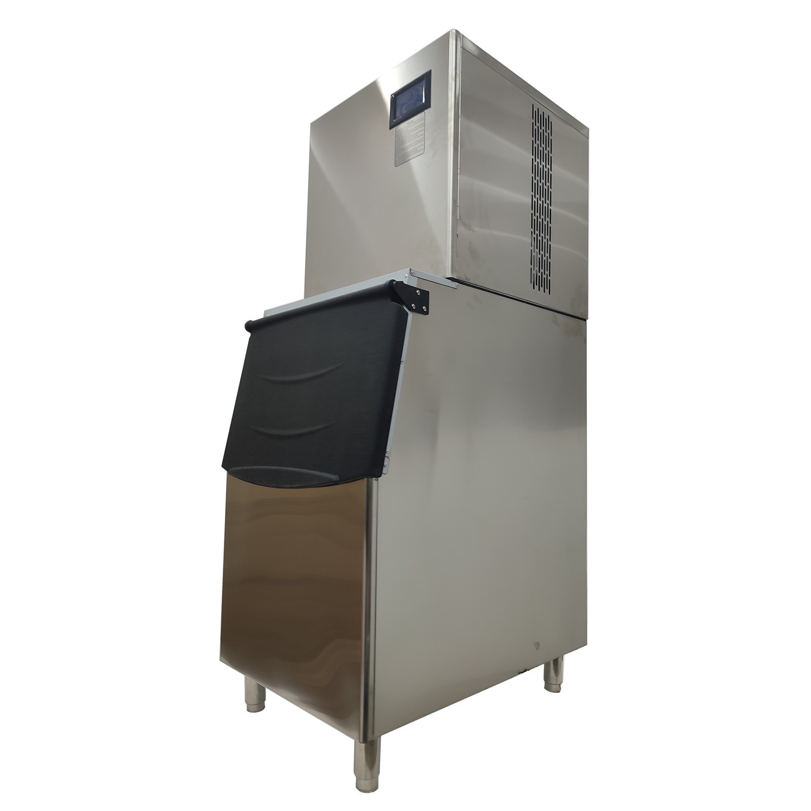 110V 550LBS/24H Commercial Ice Maker Machine, Air Cooled w/220LBS Storage Bin