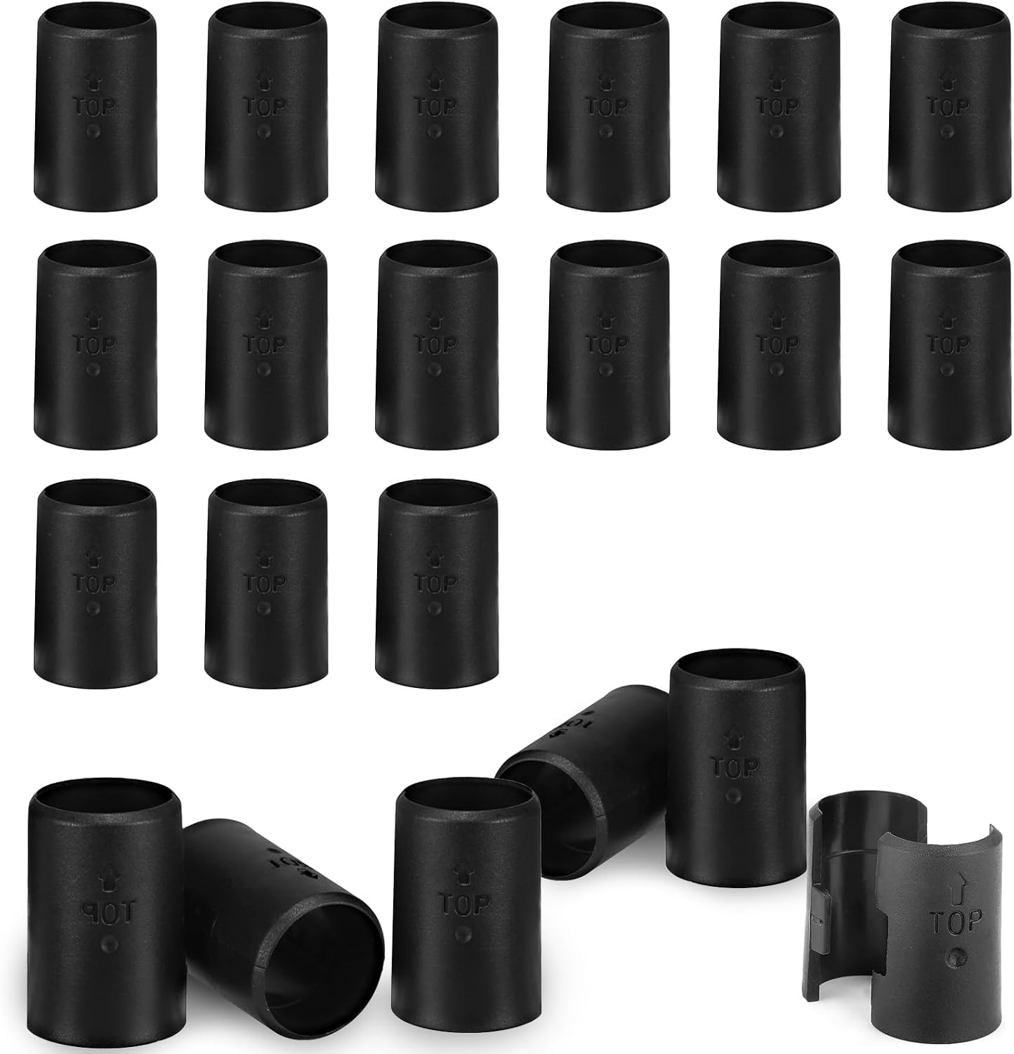 30 Pack Black Wire Shelf Clips 1 Inch Wire Shelf Clips, Plastic Shelving Clips