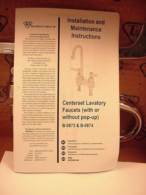 T & S B-0892 Medical Faucet 4″Deck Gooseneck Swivel Rigid Polished Ship Same Day