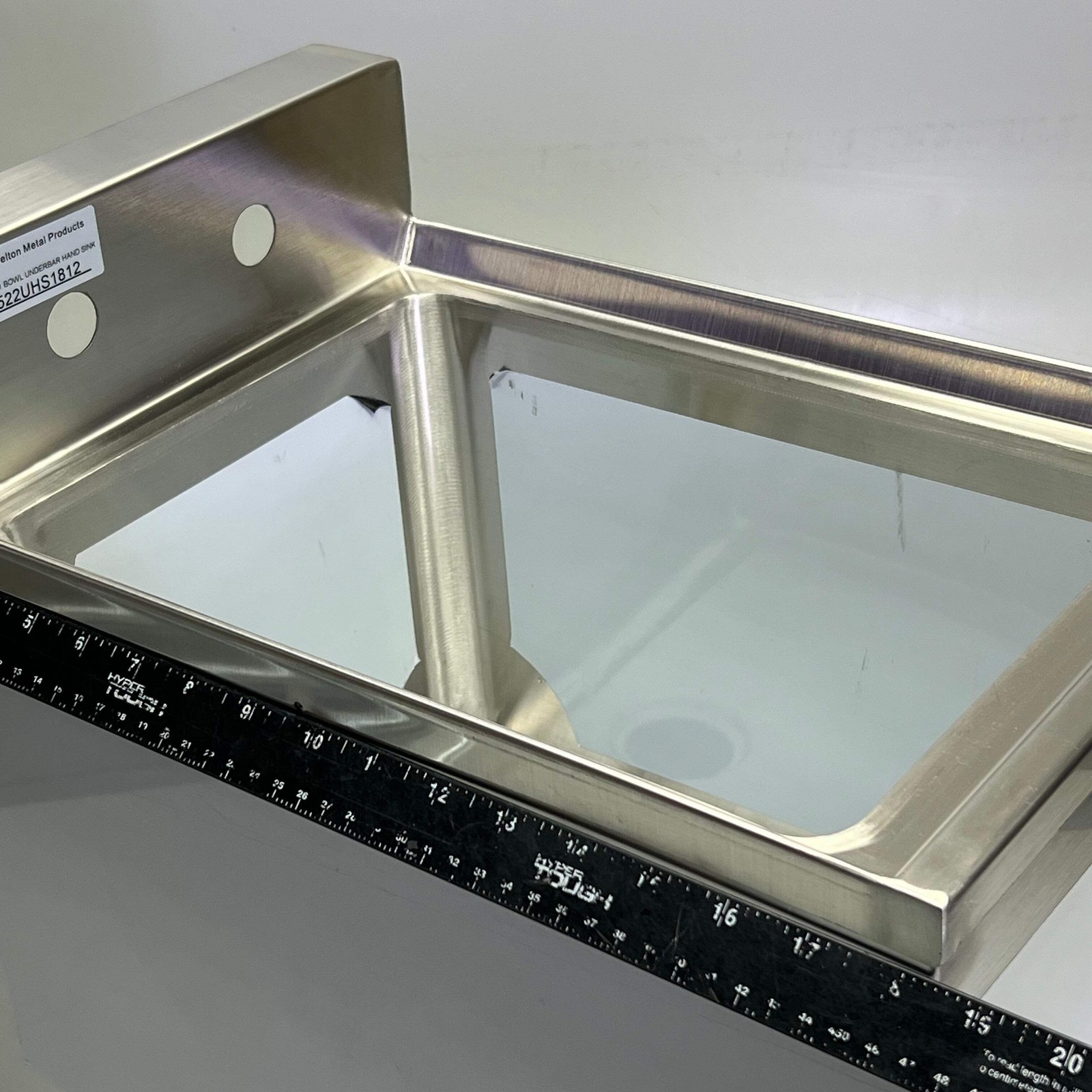 STEELTON 1 Bowl Underbar Hand Sink Sz 12″W x 18″L 522UHS1812