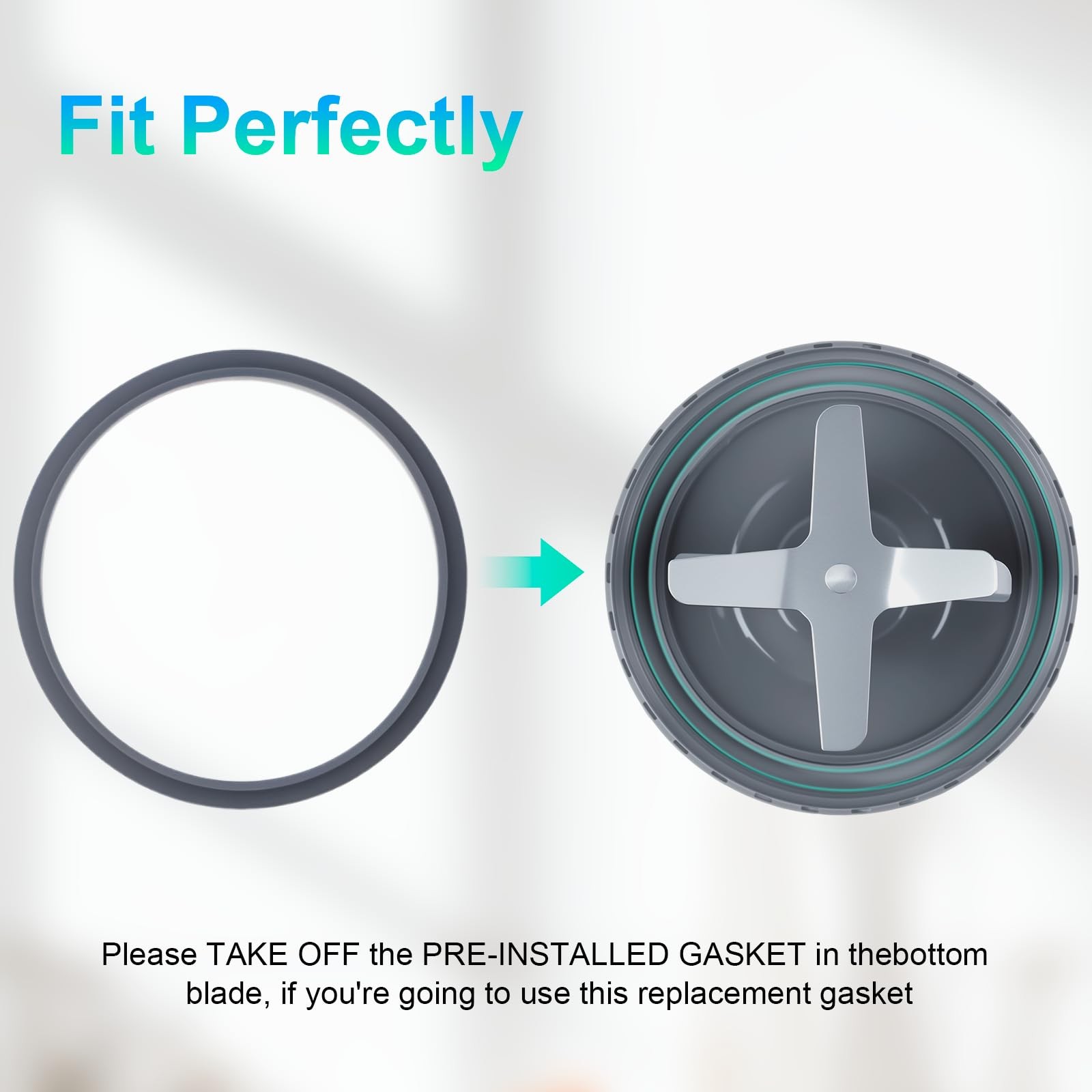 2-Pack Replacement Extractor Blade Set, Fit for NutriBullet 4-Pack, Gray
