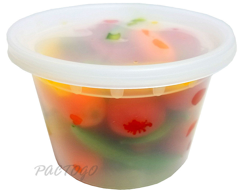 16 oz. Round Plastic Deli Food Soup Freezer Container 12 Pack – 100% BPA Free!