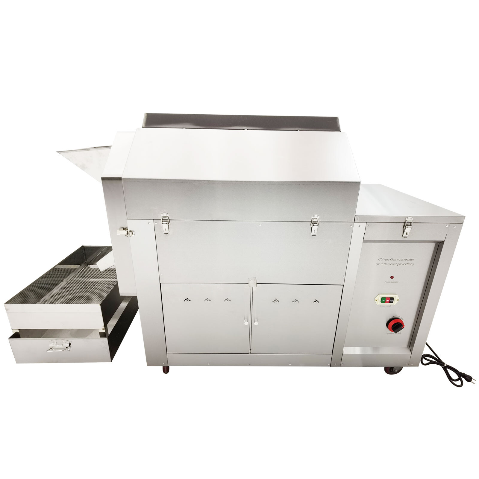 Automatic Commercial Coffee Bean Nut Roaster Roller Roasting Machine 110 LBS
