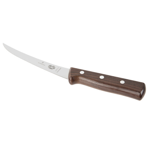 Victorinox 6″ Narrow Flexible Curved Boning Knife with Rosewood Handle