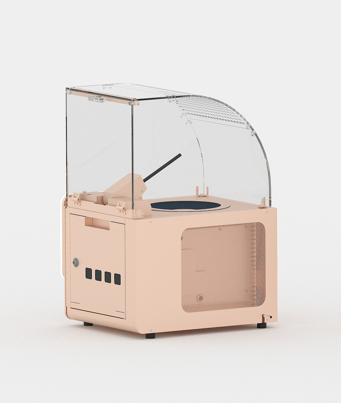 NEW Magic Cotton Candy Semi Automatic Portable Robotic Machine Pink 30x21x18