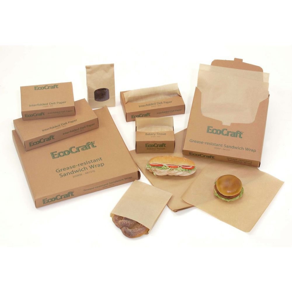 Bagcraft 300897 Natural Kraft Paper Sandwich Wrap/Basket Liner – 12″L x 12″W