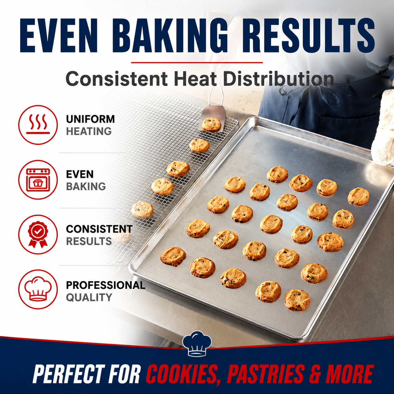 12 Pack Full Size Aluminum Sheet Pans 18×26 19 Gauge Bun Pans Commercial