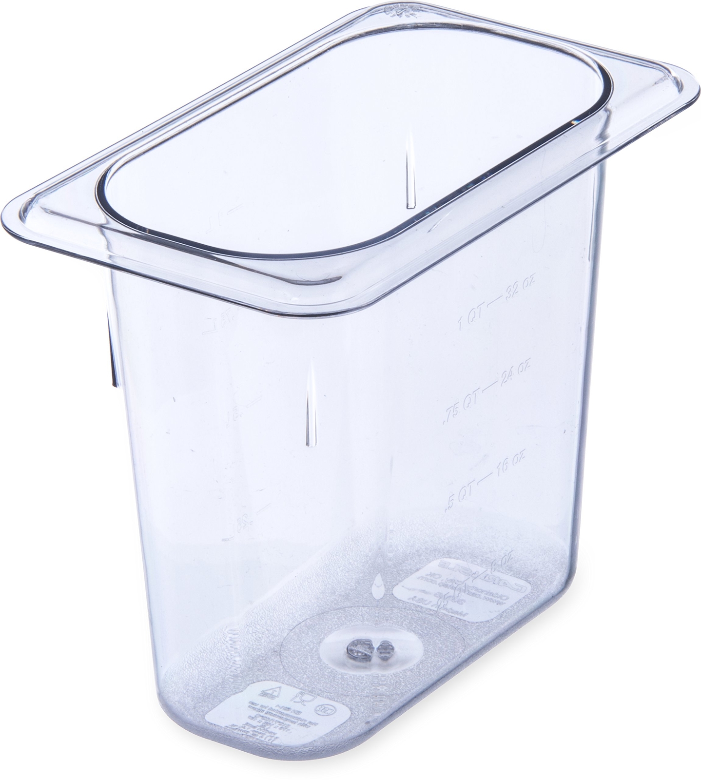 Plastic Food Pan 1/9 Size 6 Inches Deep Clear for Kitchen and Restaurant Use