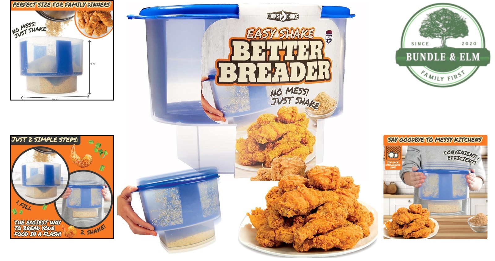 All-in-One Batter Breading Station for Fish, Meat, and Vegetable Coating