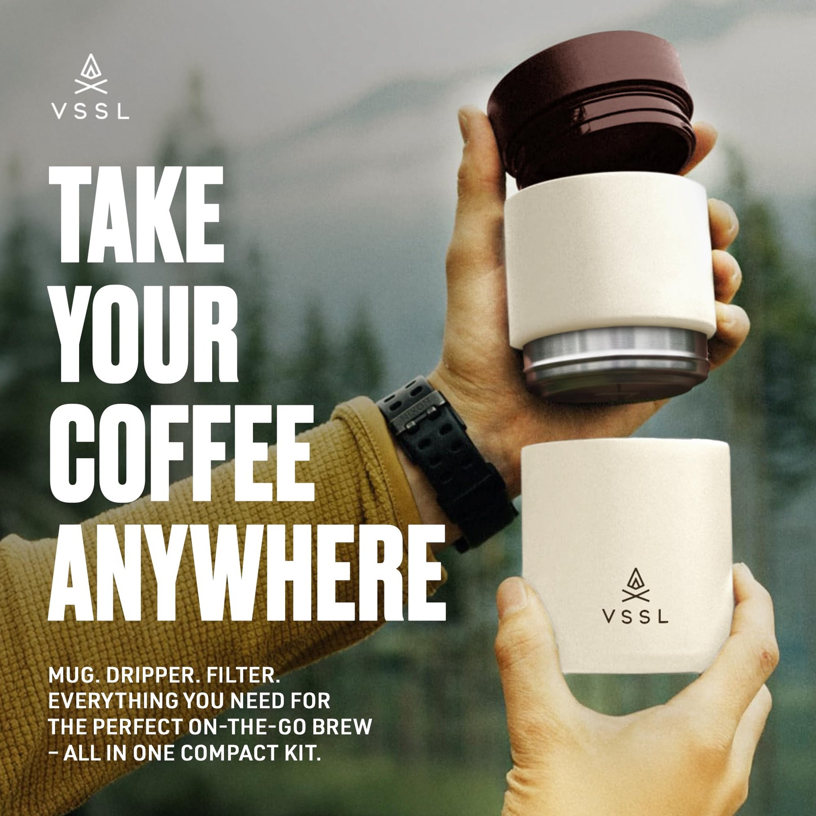 – Set Maker For Travel Dripper 10Oz Stainless Steel Travel Mug