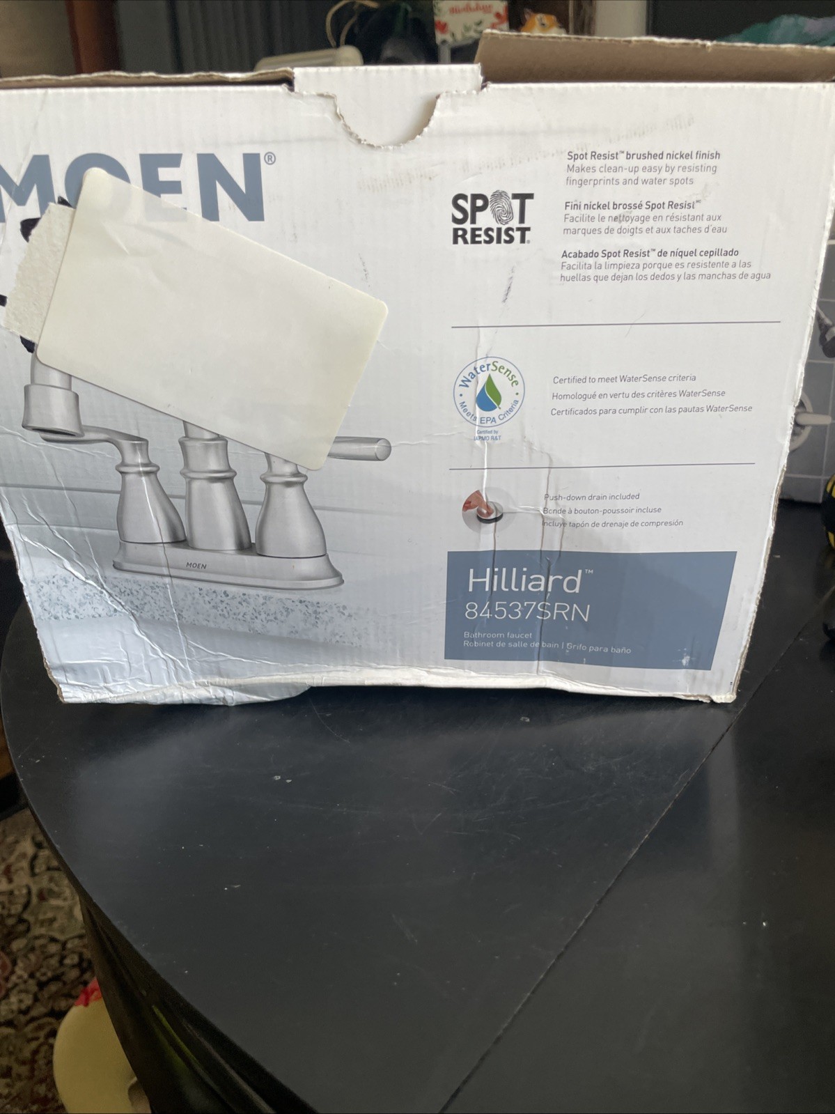 Moen Hilliard 4” Centerset Bathroom Faucet 84537SRN – Spot Resist Brushed Nickel