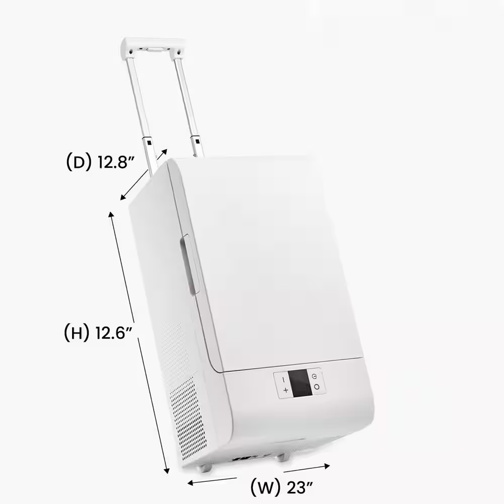 0.7 Cu.Ft. Portable Casters Rolling Fridge-Freezer Frost Free Retractable Handle