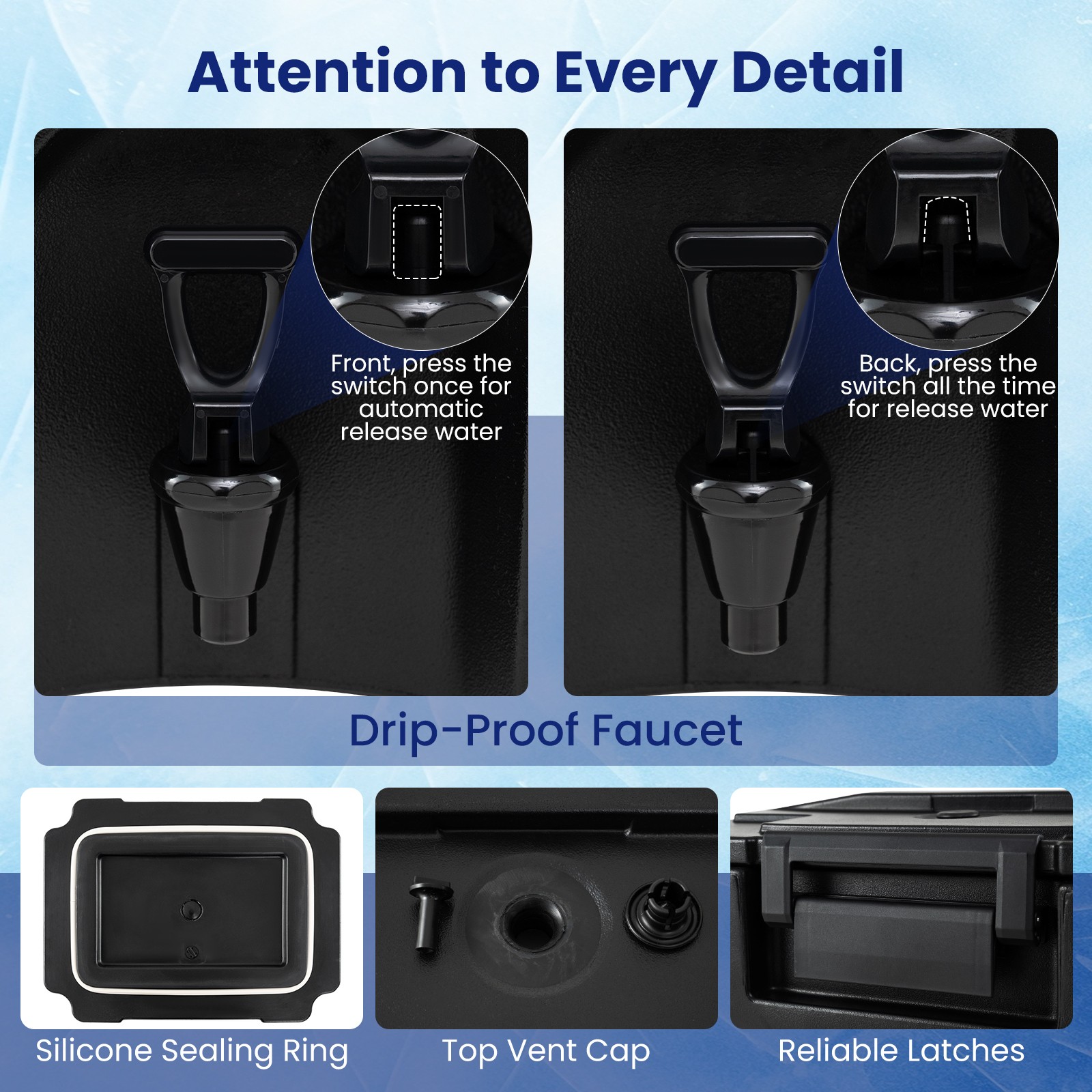 2PCS 13.2 Gal Insulated Beverage Dispenser with Handles & Two-Stage Faucet