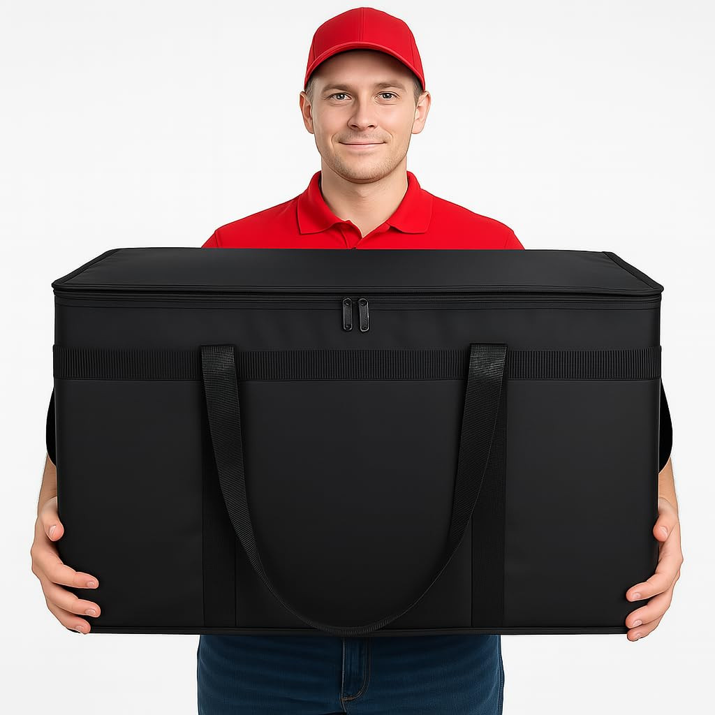 Bodaon Insulated Food Delivery Bag, XXXL Pizza Delivery Bags for Hot and Cold Fo