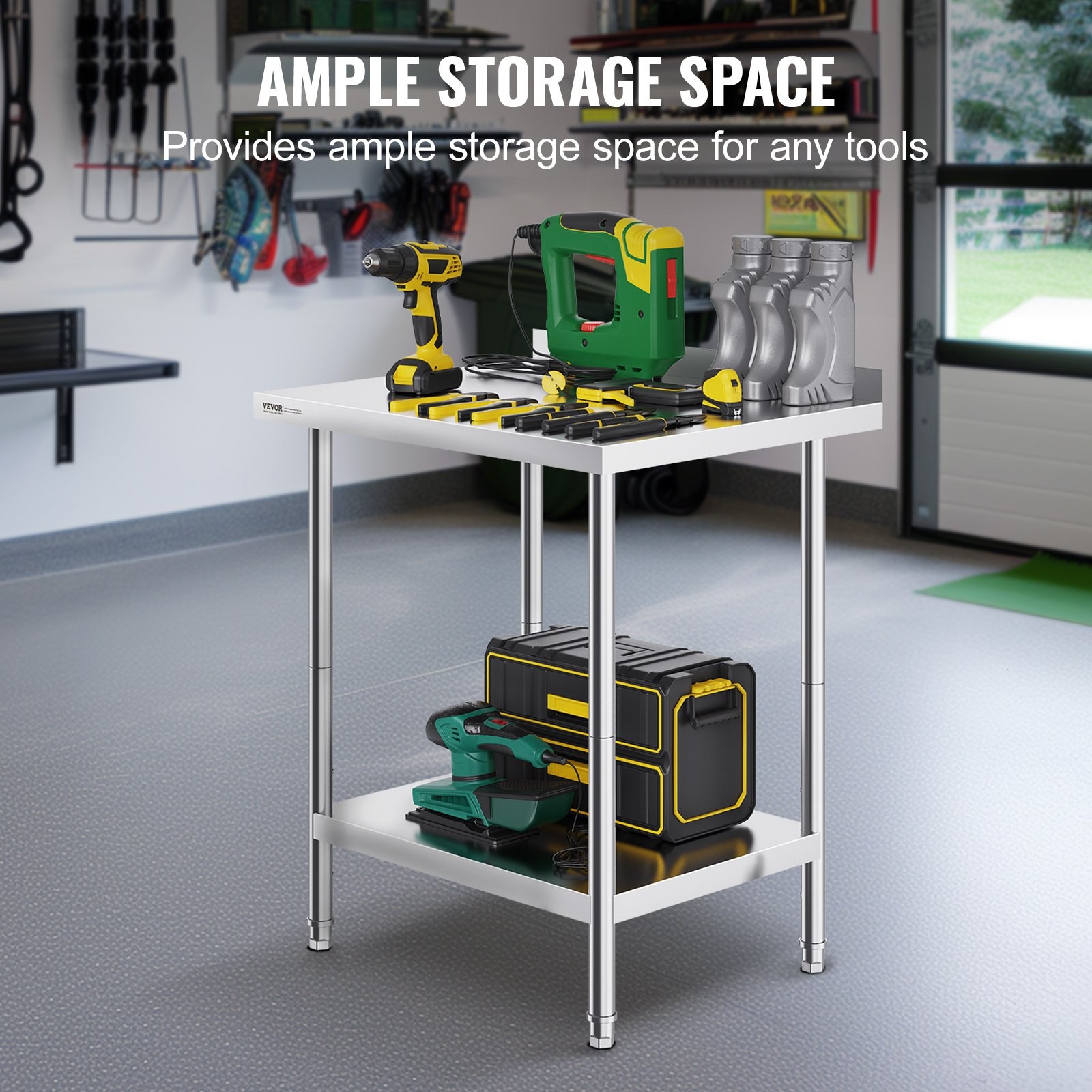 24 x 30 x 36 Inch Stainless Steel Work Table, Commercial Food Prep Worktable Hea