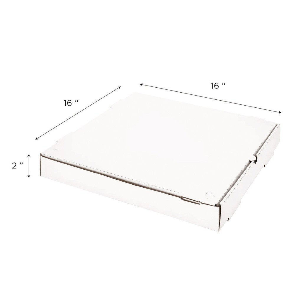 Karat FPPBF16W 16 in. x 16 in. x 1.97 in. Corrugated Boxes – WT/BN (50/BD) New