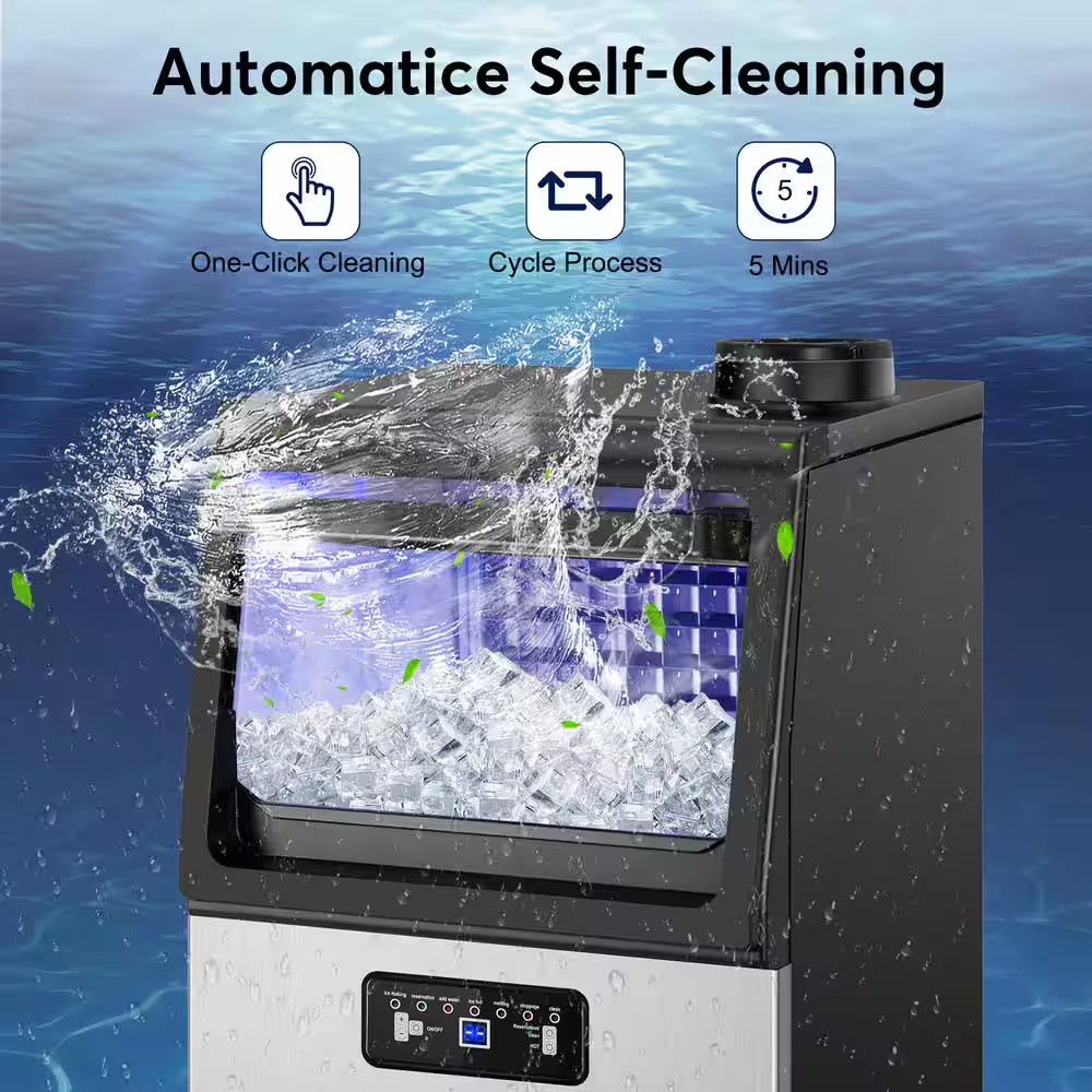 13.5In. 90 Lbs. 24H Half Size Cube Built-In/Freestanding Commercial Ice Maker in