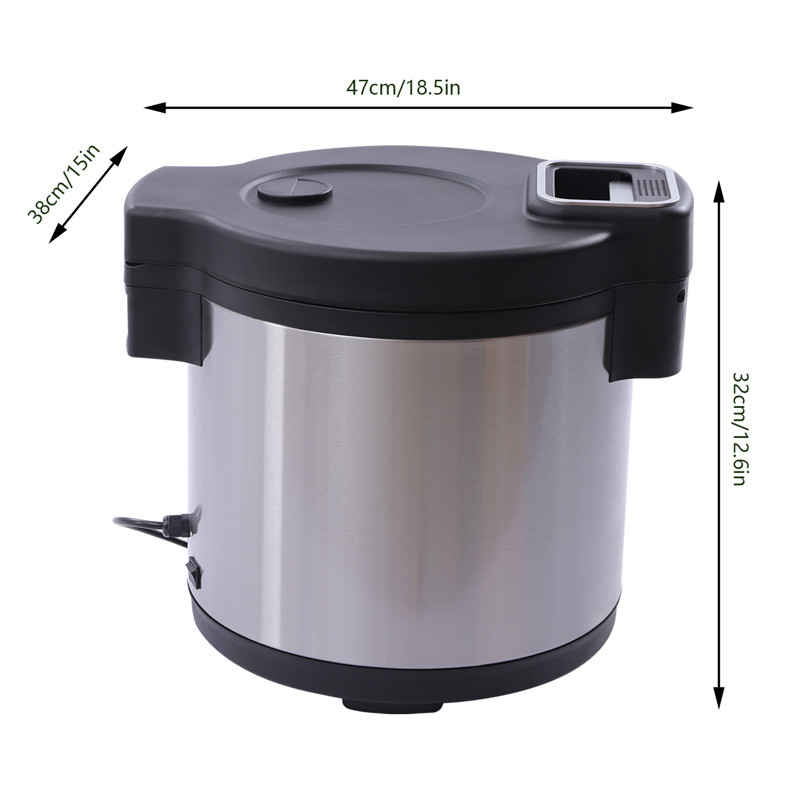 Electric Rice Warmer Stainless Steel Cylindrical Shape Commercial Rice Warmers