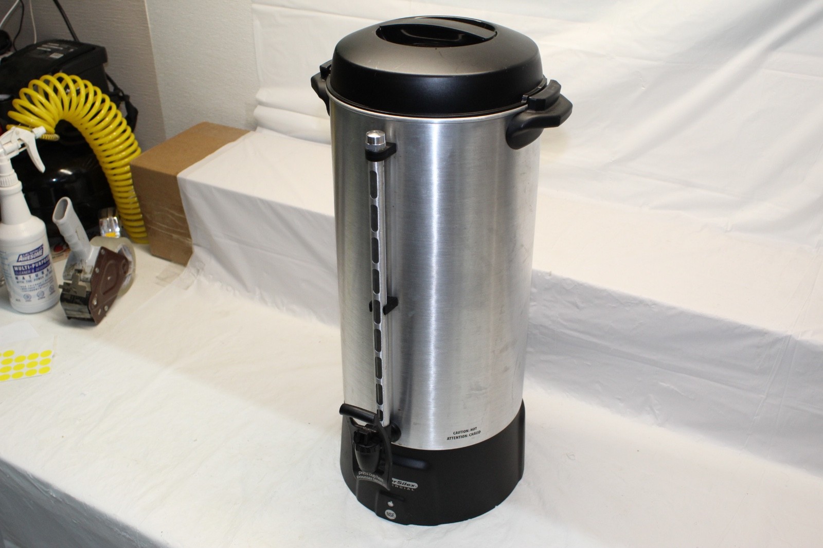 Proctor Silex Commercial 45100R Brushed Aluminum Coffee Urn, 100 Cup Capacity Q1